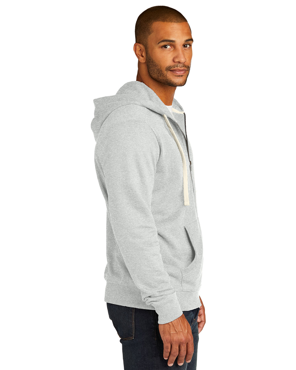 District DT8102 Re-Fleece Full-Zip Hoodie view 3