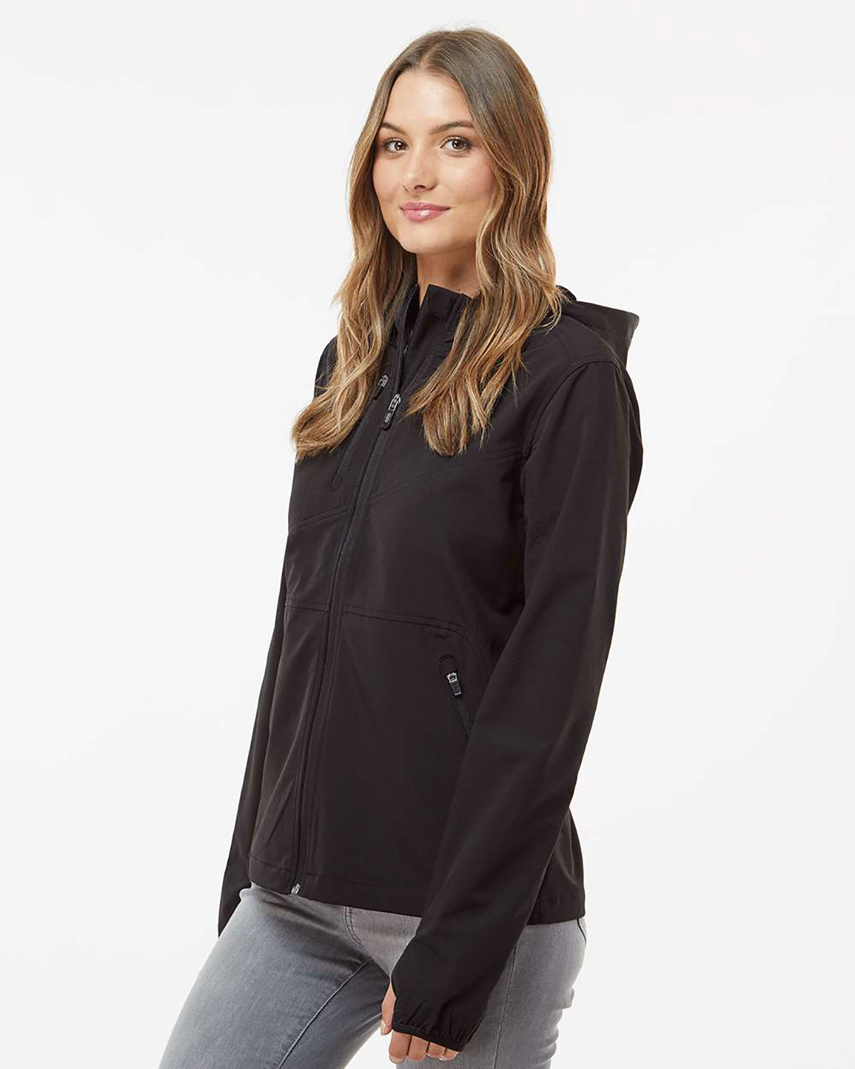 DRI DUCK 9411 Women's Ascent Soft Shell Hooded Jacket view 3