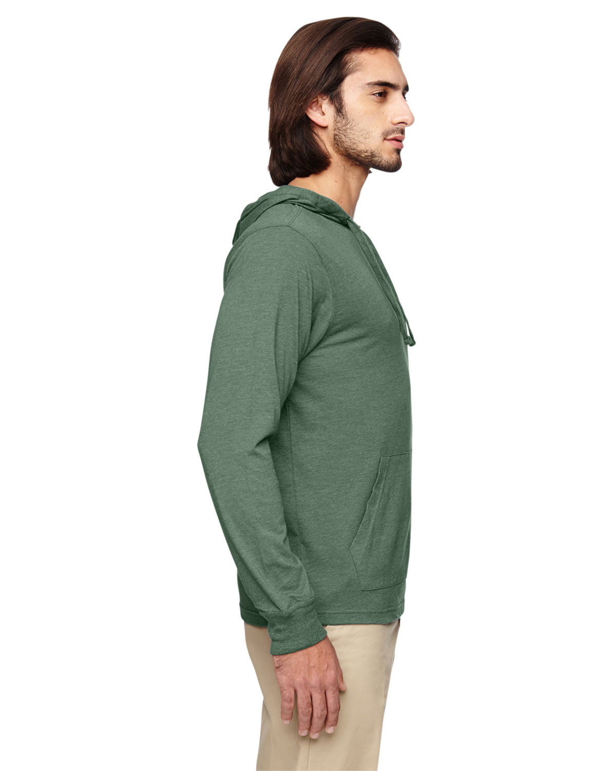 econscious EC1085 Unisex Eco Jersey Pullover Hooded Long Sleeve T-Shirt view 3