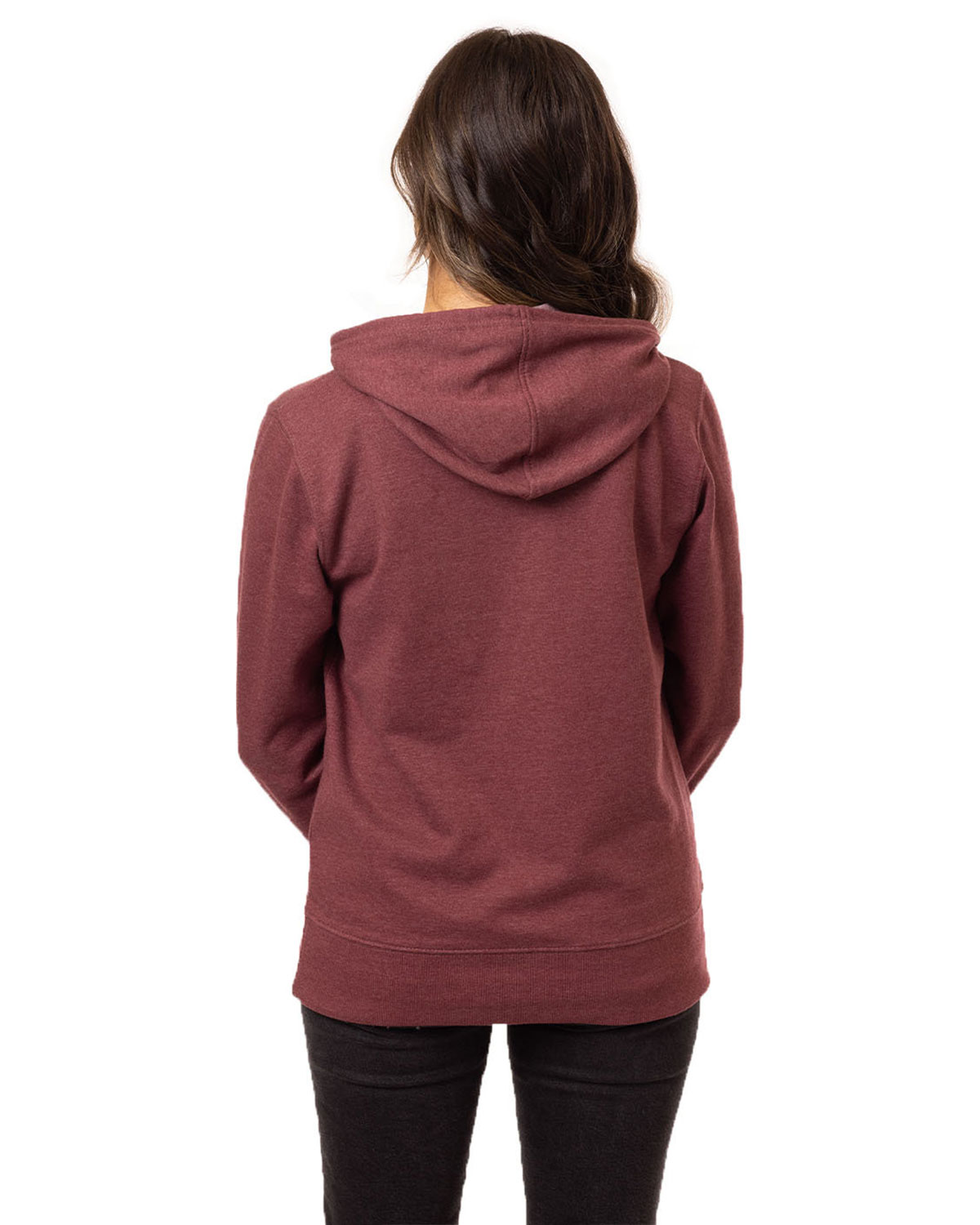 econscious EC4580 Women's Heathered Full-Zip Hooded Sweatshirt view 2
