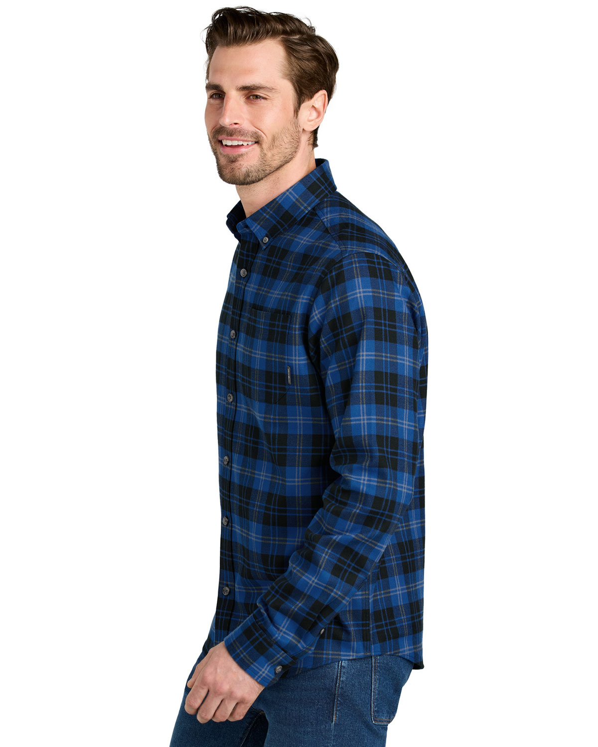 Eddie Bauer EB610 Long Sleeve Favorite Flannel Plaid Shirt view 3