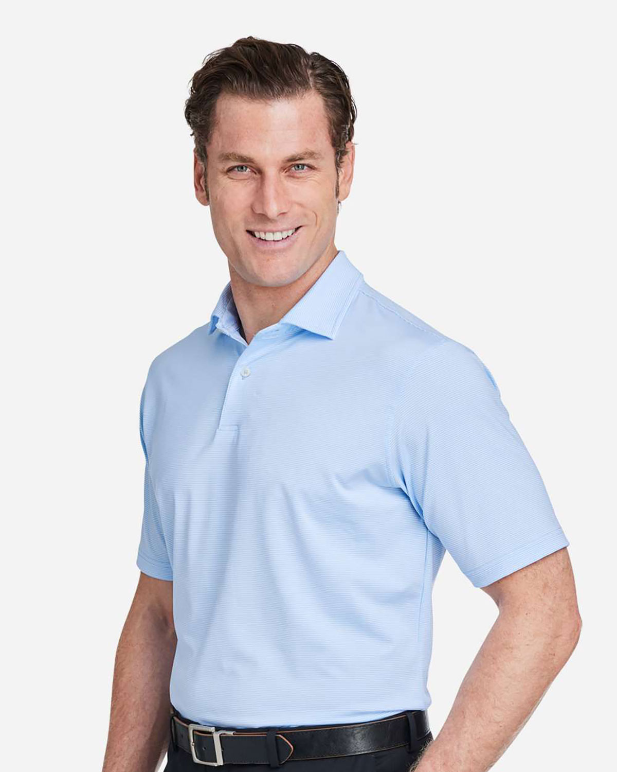 Fairway & Greene I11526 Men's USA Made Mini Stripe Tech Polo view 3