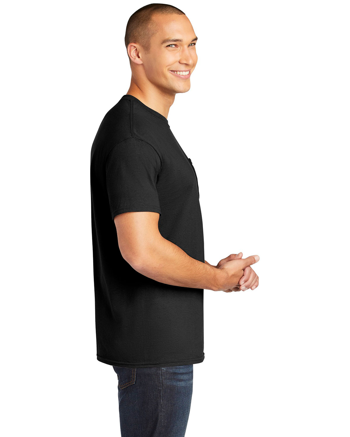 Gildan 5300 Heavy Cotton 100% Cotton Pocket T-Shirt view 3