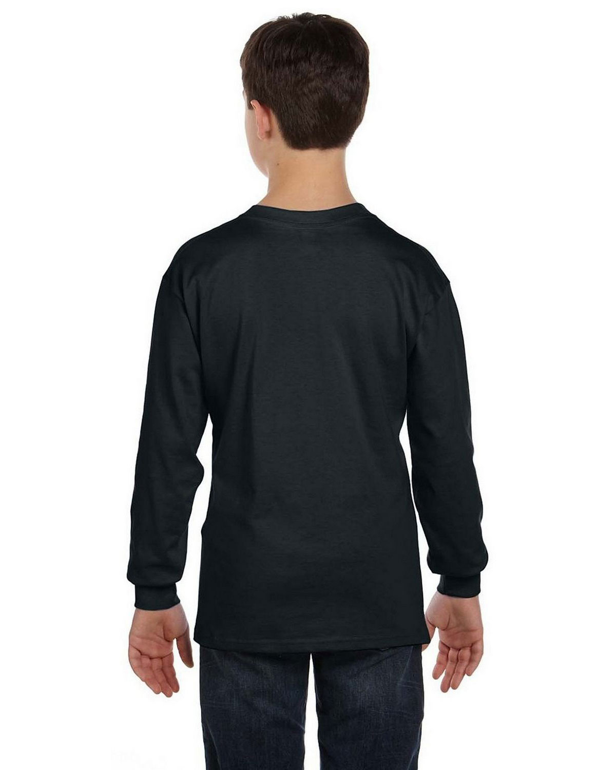 Gildan 5400B Youth Heavy Cotton 100% Cotton Long Sleeve T-Shirt view 2