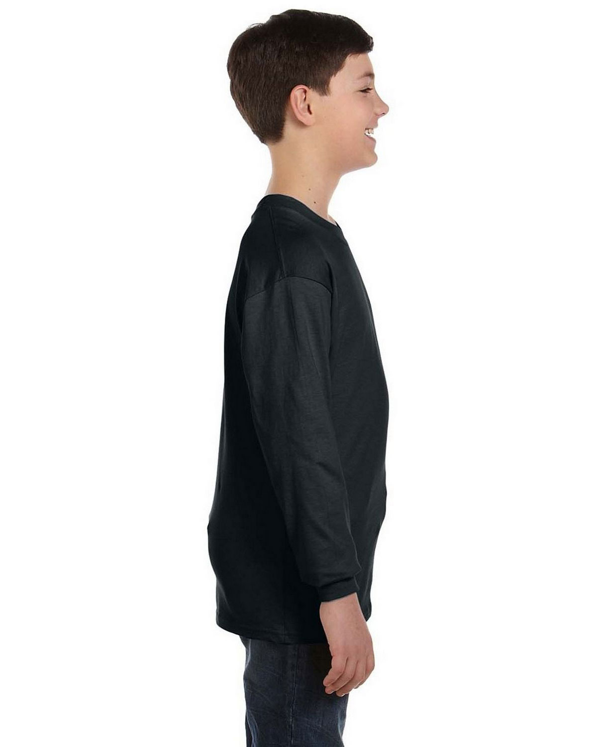Gildan 5400B Youth Heavy Cotton 100% Cotton Long Sleeve T-Shirt view 3
