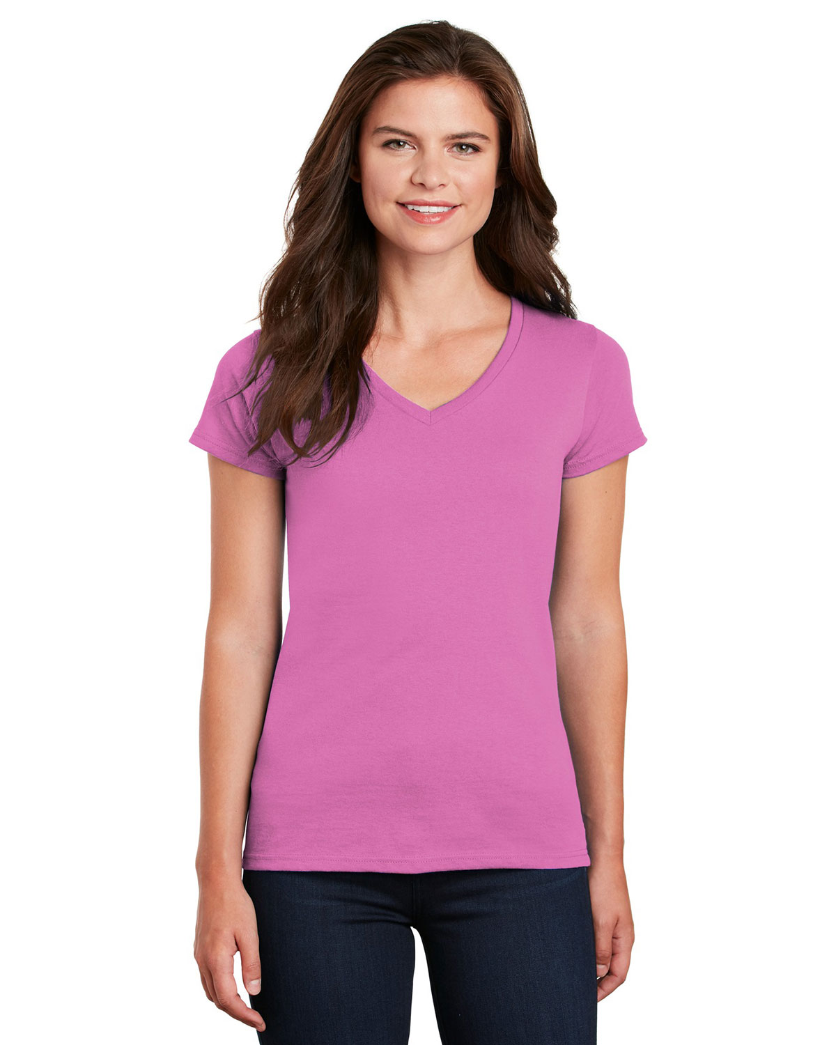 Gildan 5V00L Women's Heavy Cotton 100% Cotton V-Neck T-Shirt