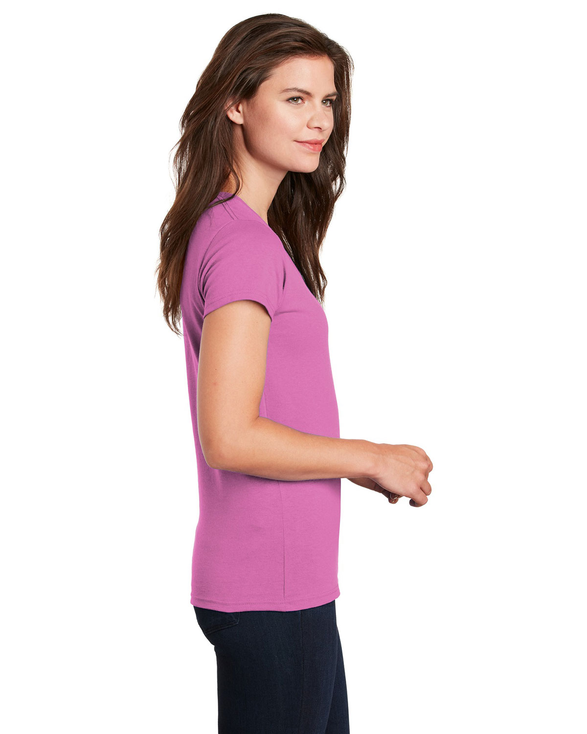 Gildan 5V00L Women's Heavy Cotton 100% Cotton V-Neck T-Shirt view 3