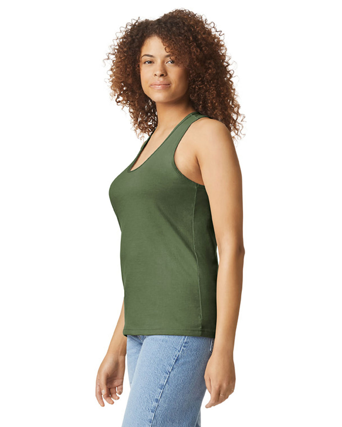 Gildan 64220LCVC Softstyle Women's CVC Racerback Tank view 3
