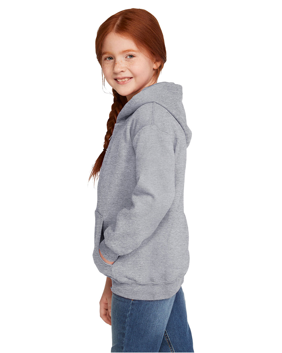 Gildan G186B Boys Heavy Blend 8 oz. 50/50 Full-Zip Hood | GotApparel.com