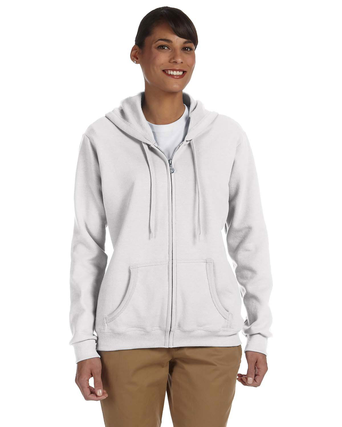 Gildan G186FL Women Heavy Blend 8 oz. 50/50 Full-Zip Hood | GotApparel.com