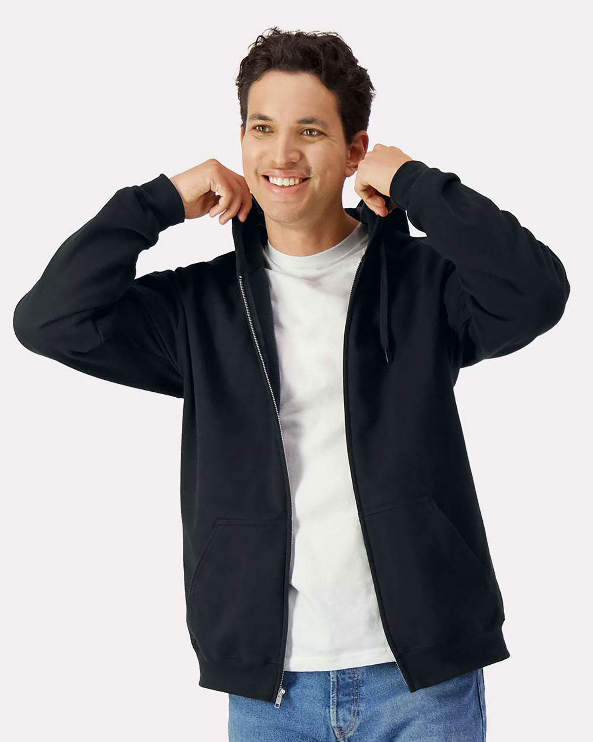 Gildan SF600 Softstyle Midweight Fleece Full-Zip Hooded Sweatshirt