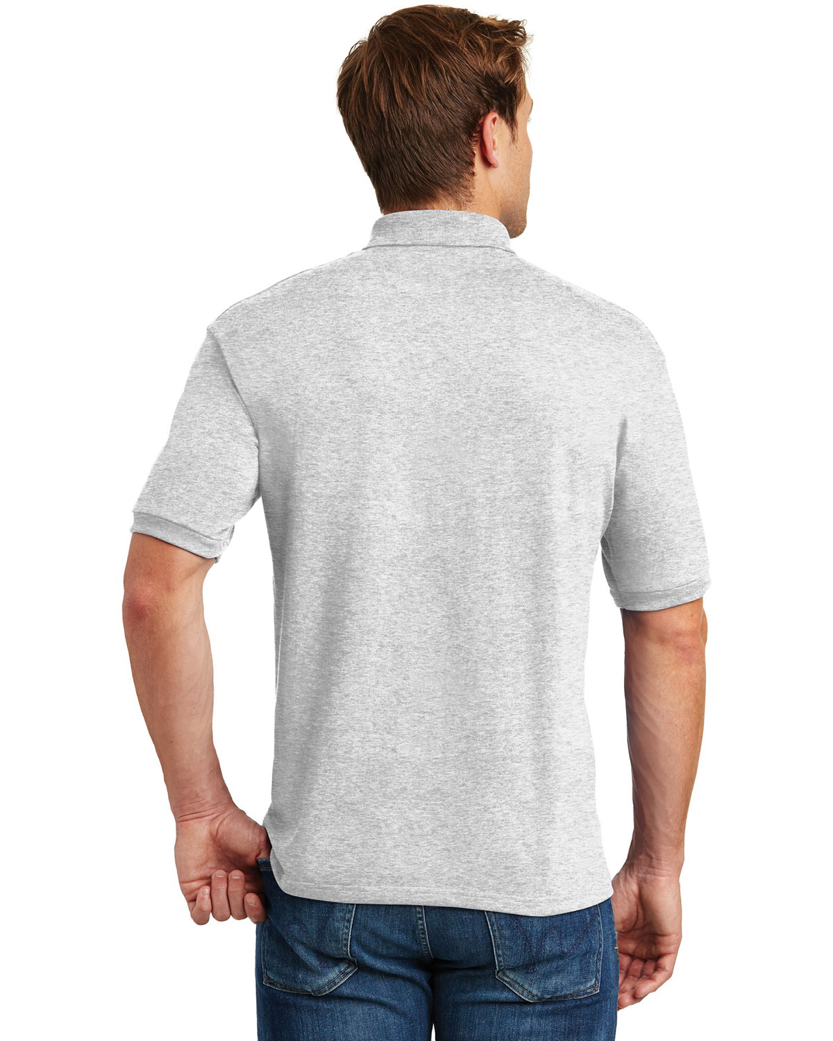 Hanes 054X Unisex EcoSmart� Jersey Polo view 2