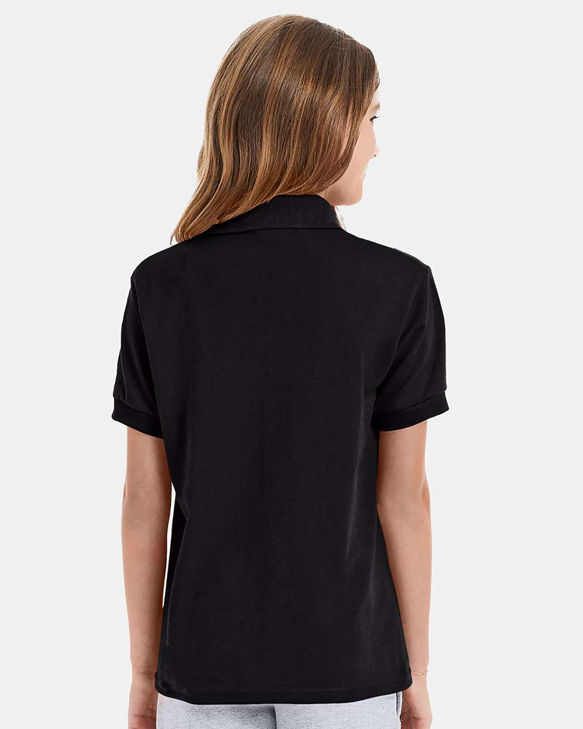 Hanes 054Y Youth EcoSmart� Jersey Polo view 2