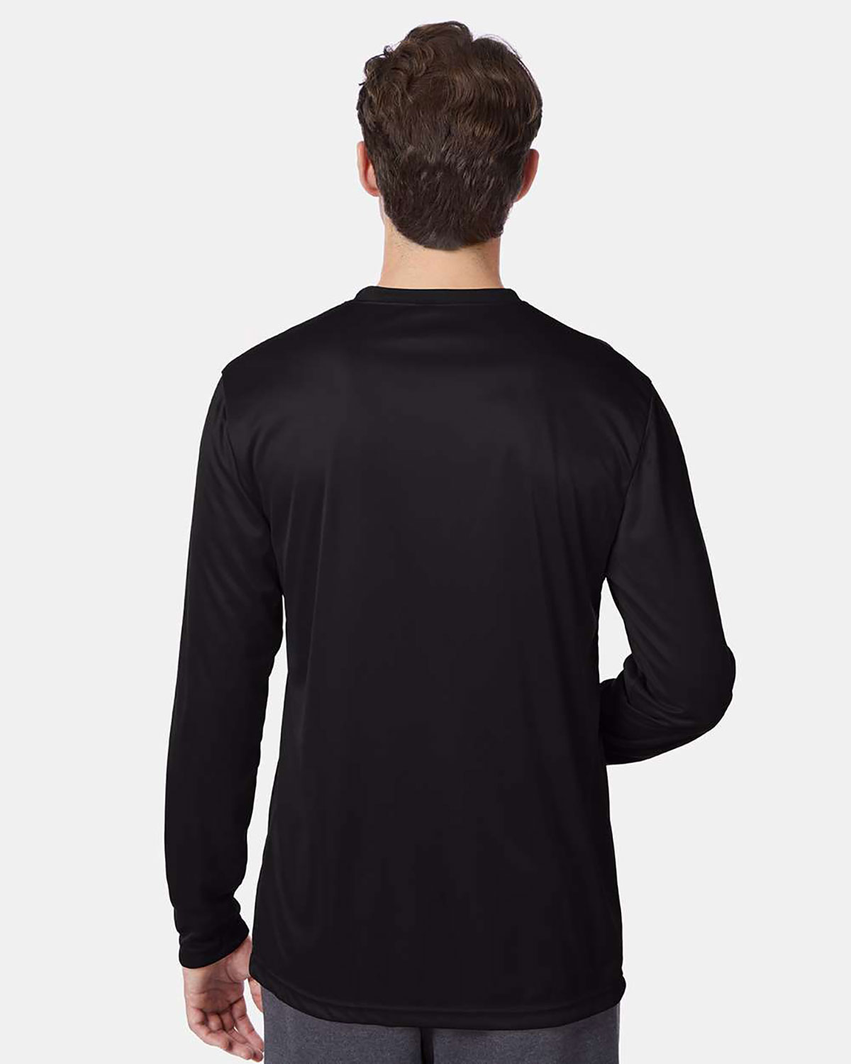 Hanes 482L Unisex Cool DRI� Long Sleeve Performance T-Shirt view 2