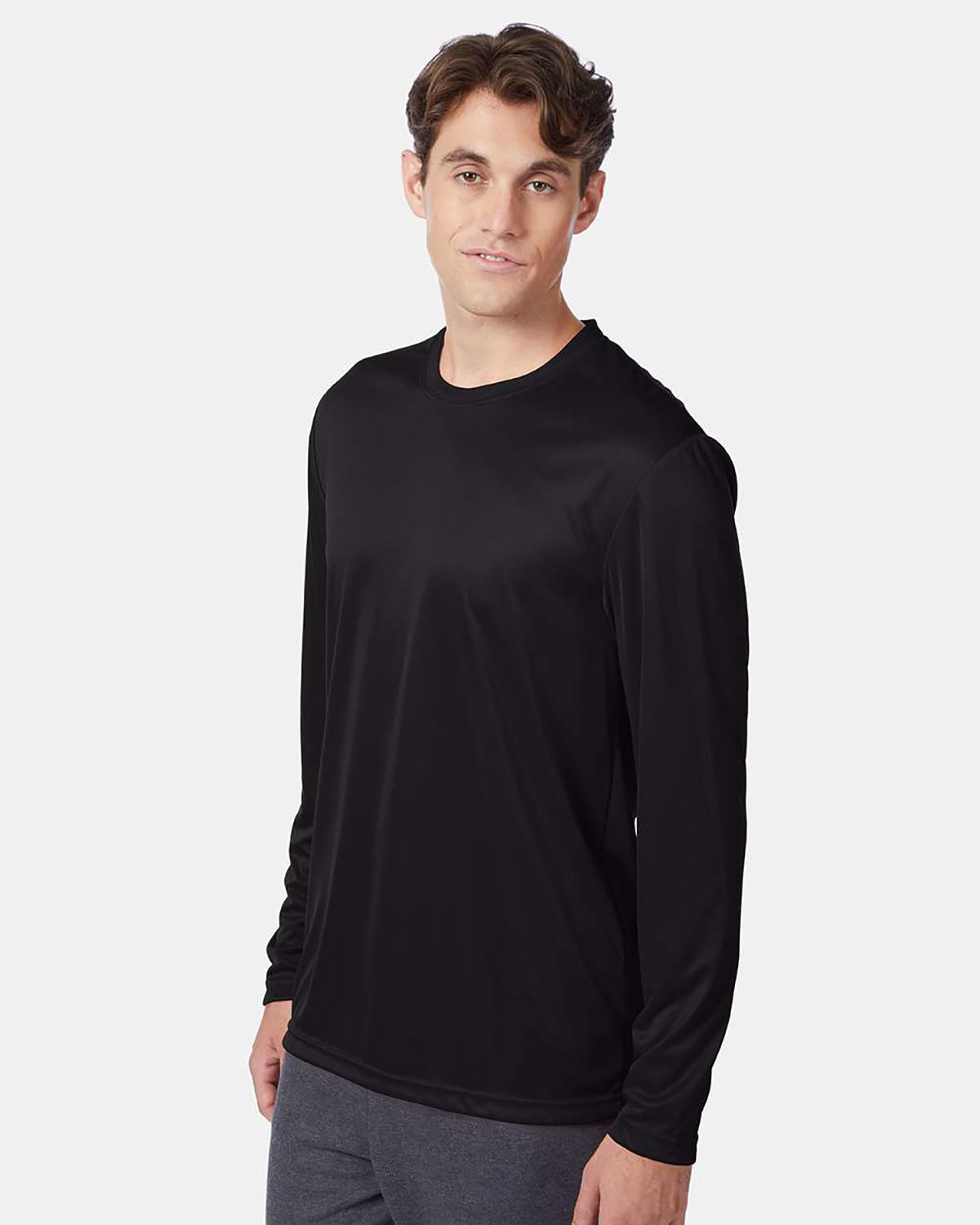 Hanes 482L Unisex Cool DRI� Long Sleeve Performance T-Shirt view 3