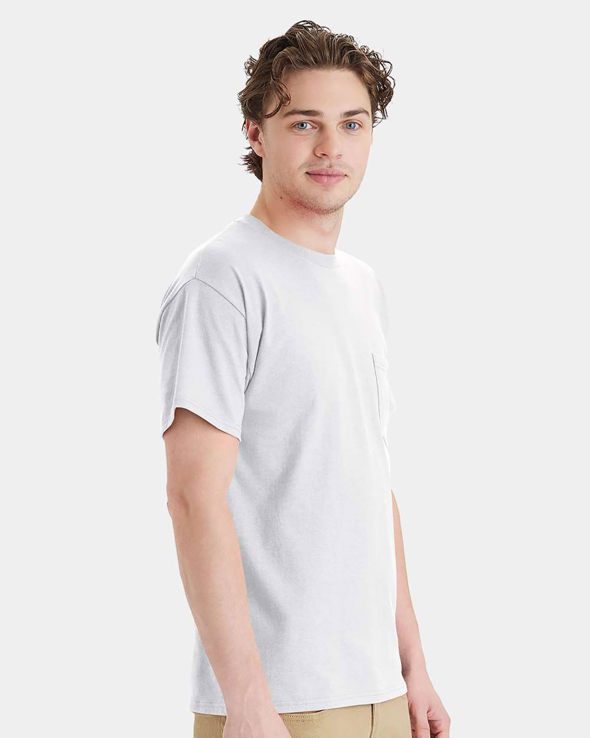 Hanes 5290P Unisex Essential-T Pocket T-Shirt view 3