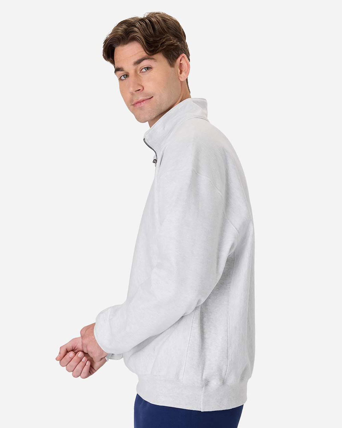 Hanes OG900 Unisex Beefy� Sweats Premium Heavyweight Quarter-Zip Sweatshirt view 3