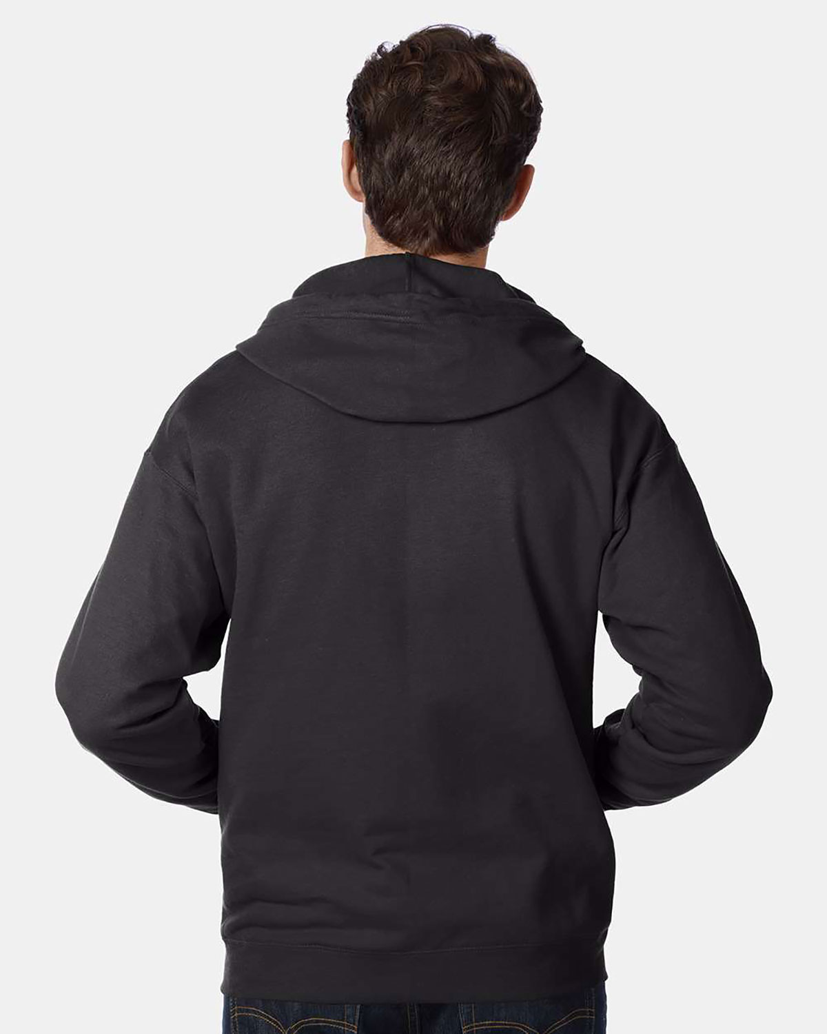 Hanes P180 Unisex EcoSmart� Full-Zip Hooded Sweatshirt view 2