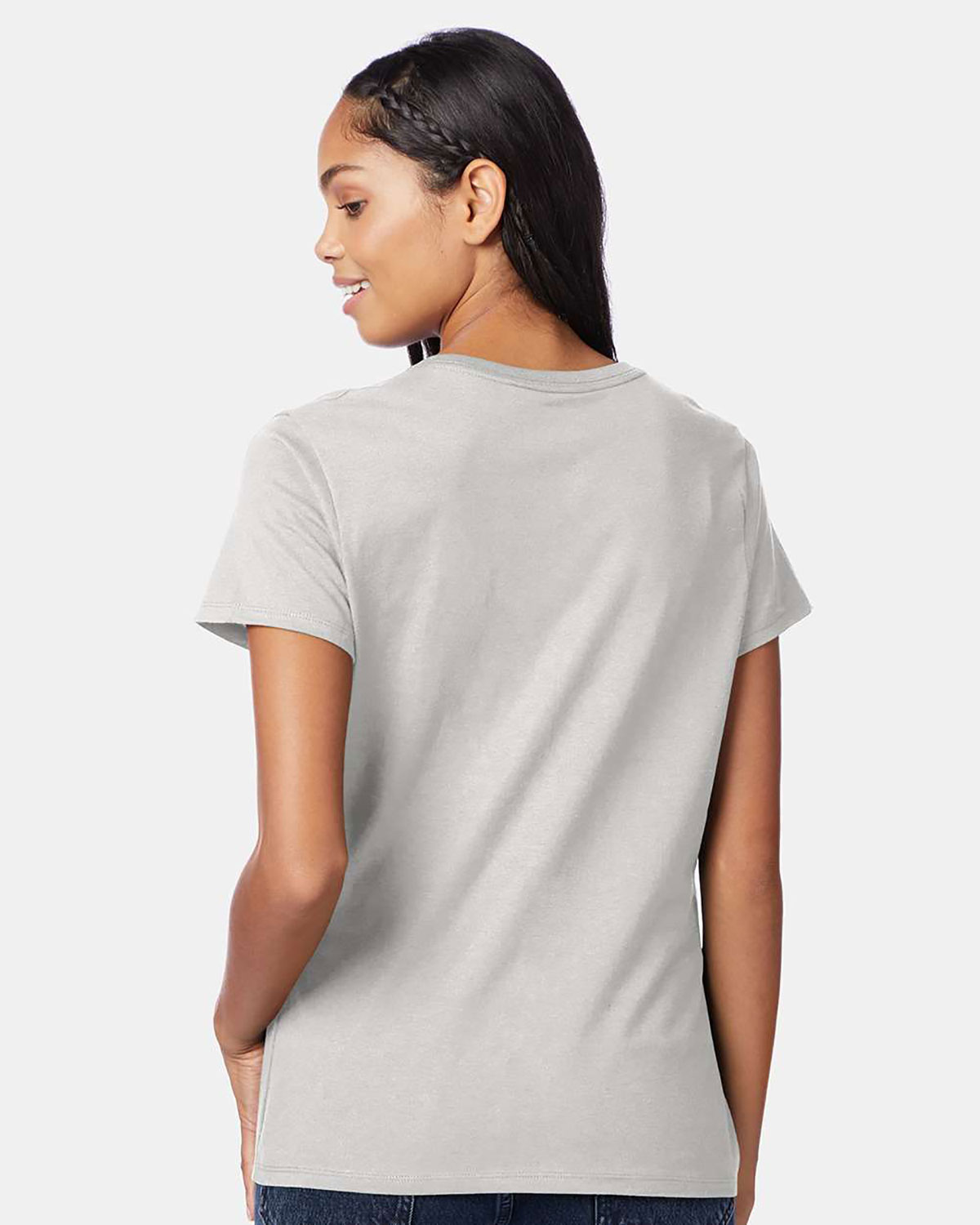 Hanes S04V Women's Perfect-T V-Neck T-Shirt view 2
