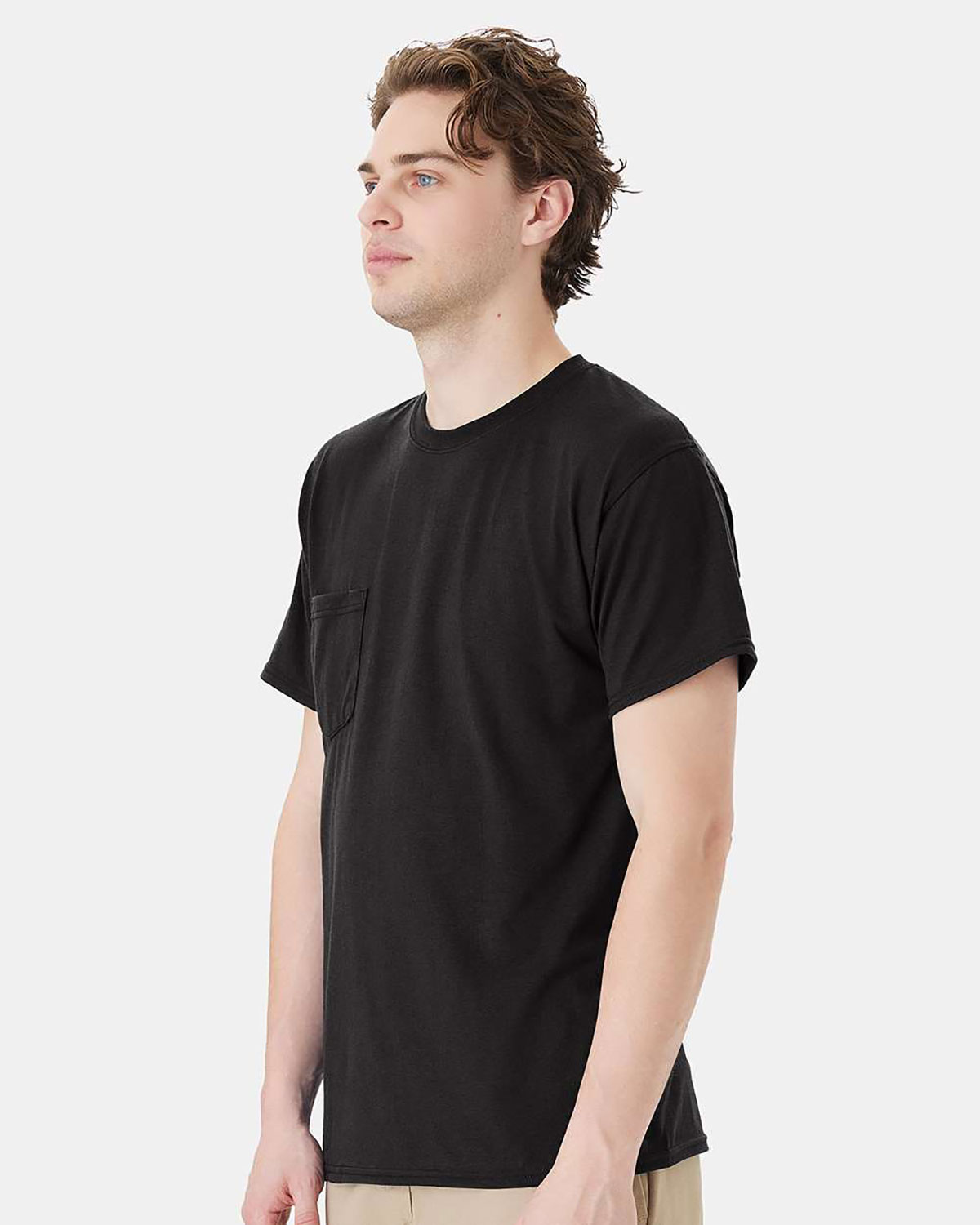Hanes W110 Unisex Workwear Pocket T-Shirt view 3