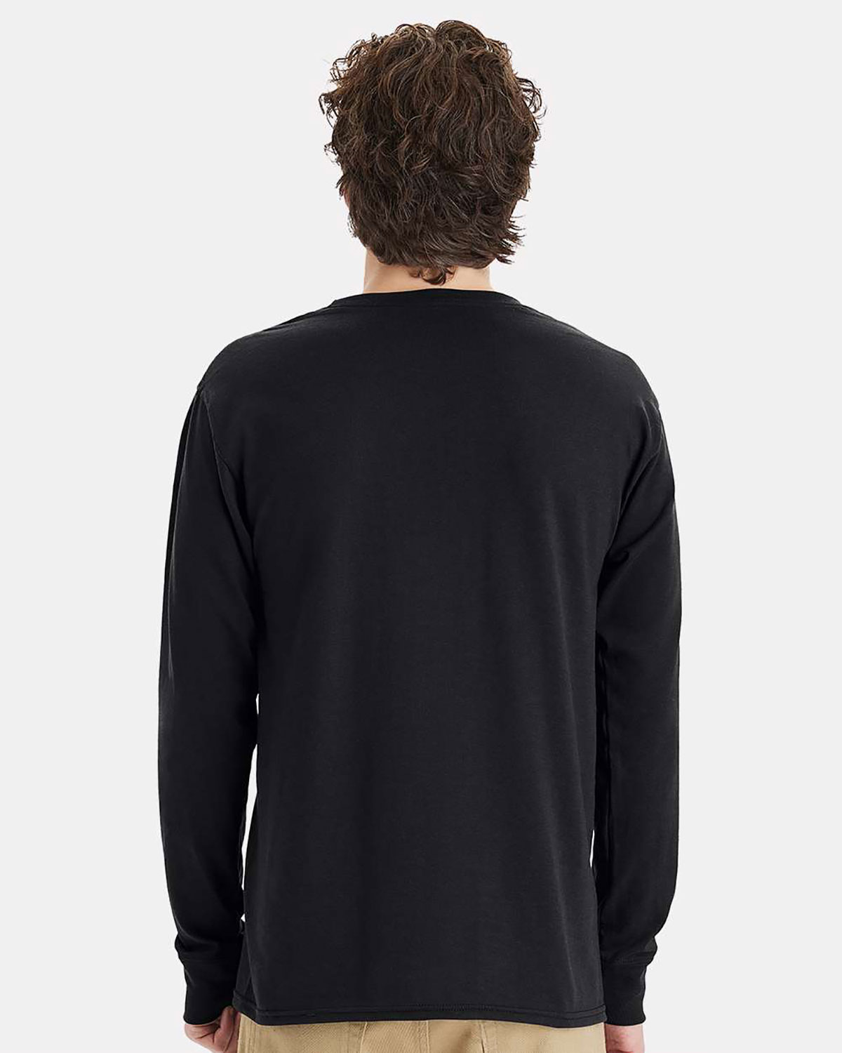 Hanes W120 Unisex Workwear Long Sleeve Pocket T-Shirt view 2