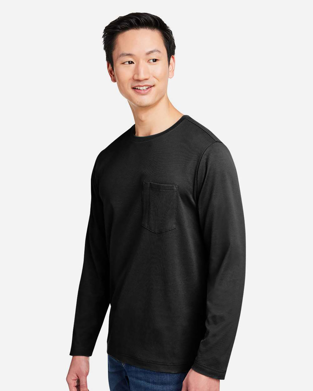 Harriton M118L Unisex Charge Snag and Soil Protect Long Sleeve T-Shirt view 3