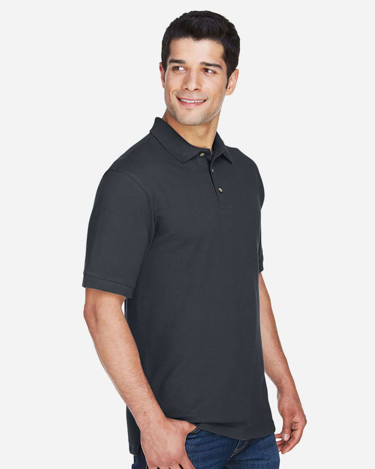 Harriton M200T Men's Tall Cotton Pique Polo view 3