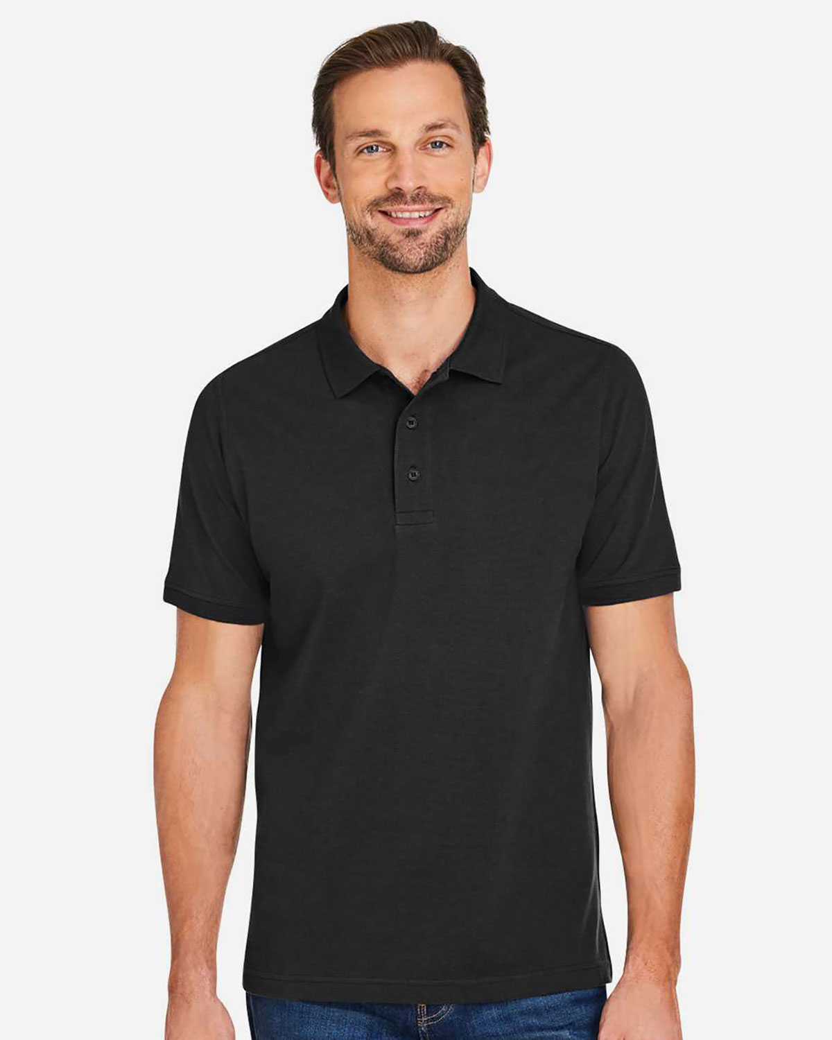 Harriton M205 Men's Valiant Cotton Snag Protect Polo