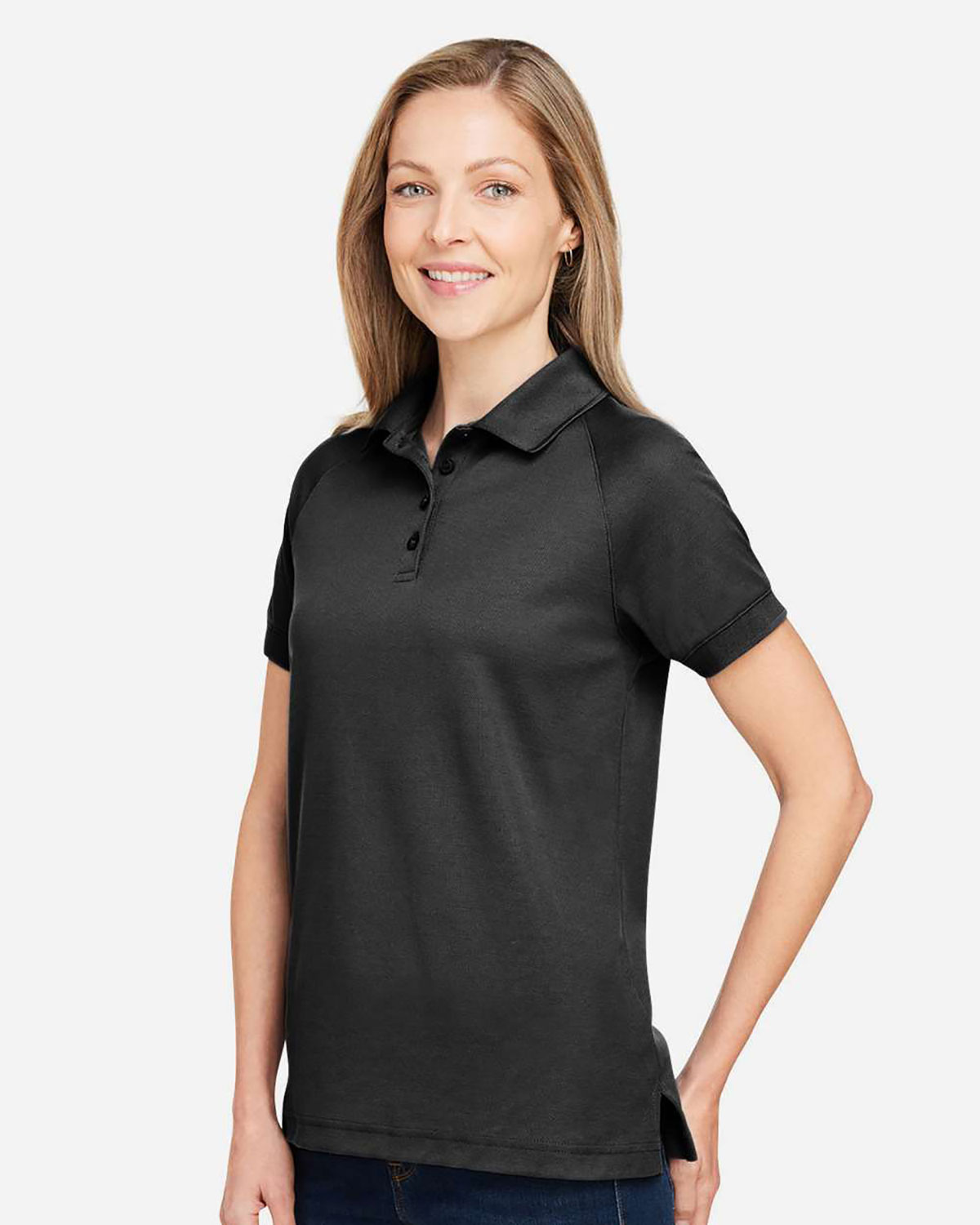 Harriton M208W Women's Charge Snag and Soil Protect Polo view 3