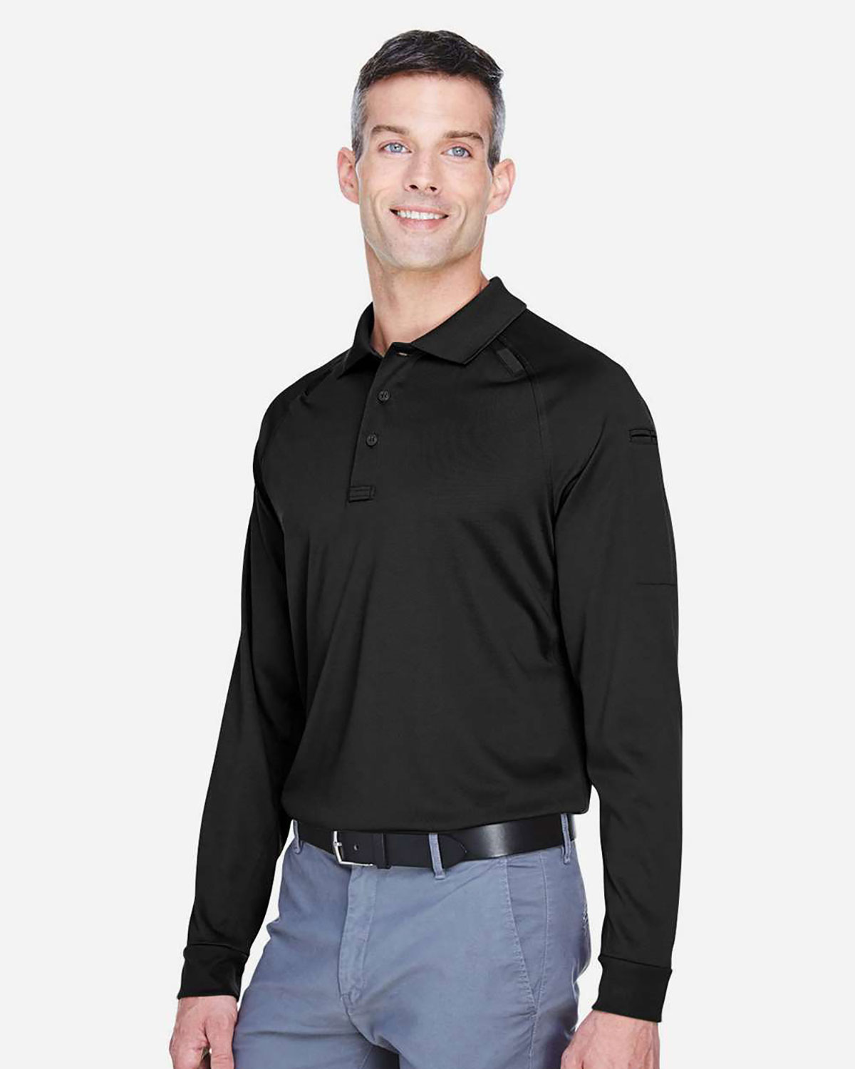 Harriton M211L Men's Advantage Long Sleeve Tactical Polo view 3