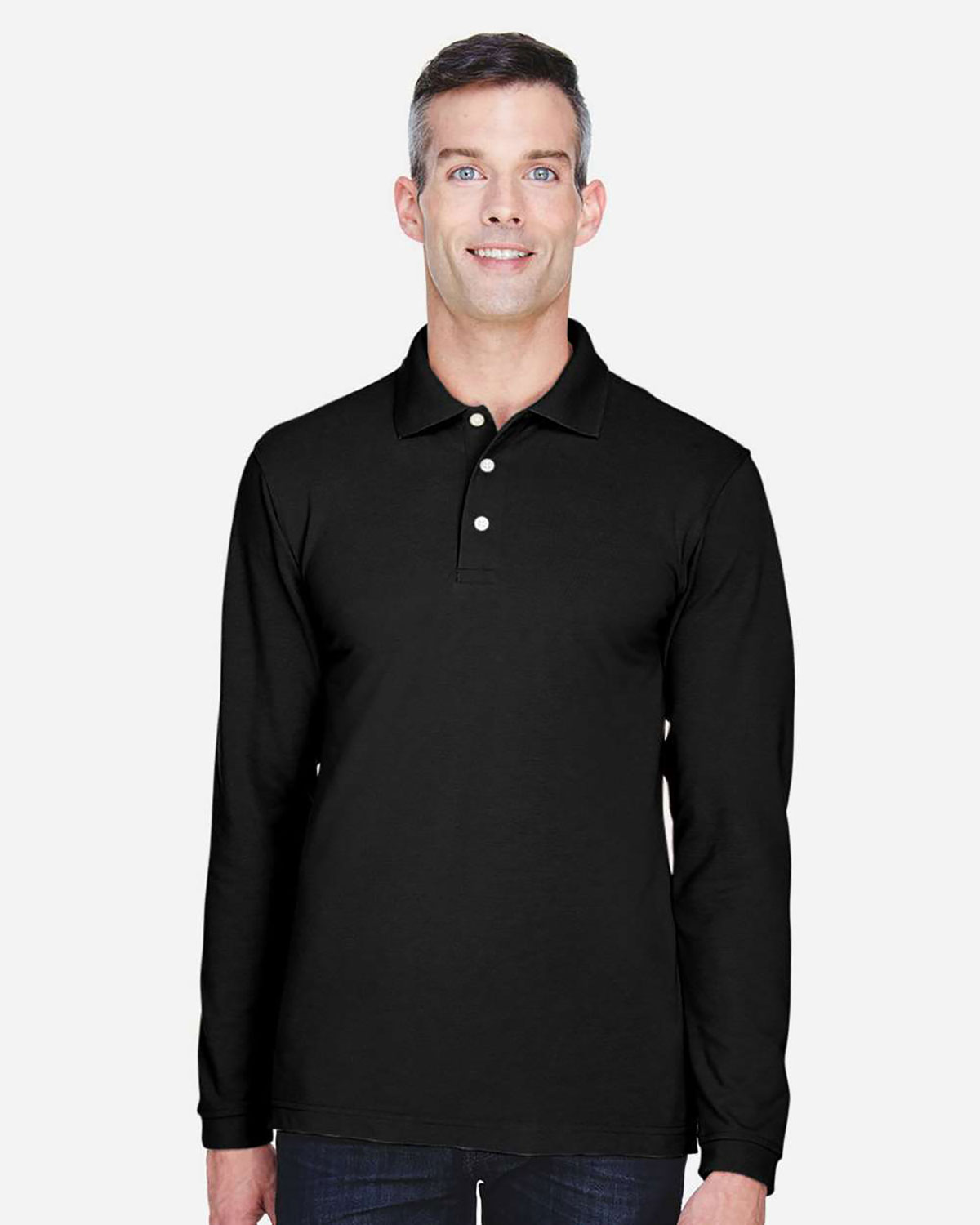 Harriton M265L Men's Easy Blend� Long Sleeve Polo