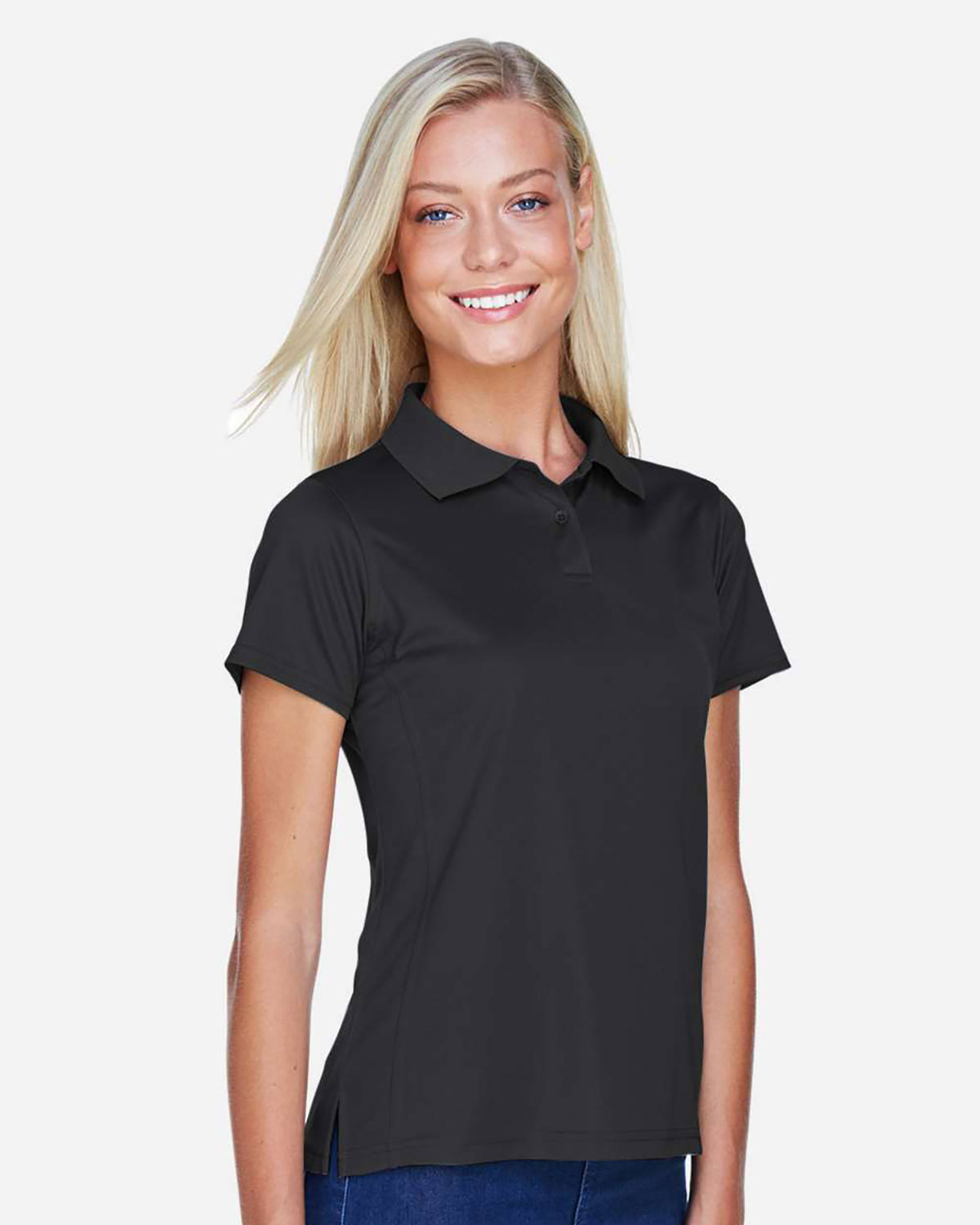 Harriton M315W Women's Polyester Jersey Polo view 3