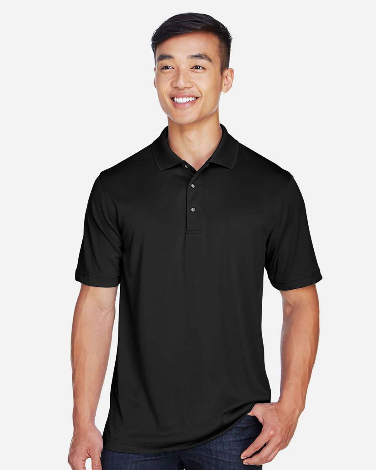 Harriton M345 Men's Advantage Snag Protection Plus IL Snap Placket Polo