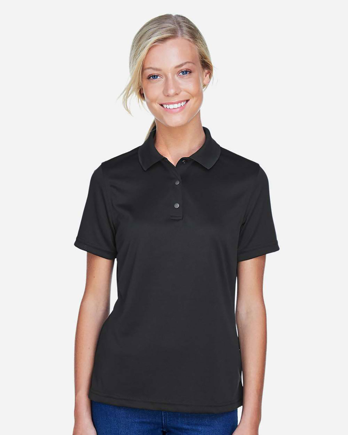 Harriton M345W Women's Advantage Snag Protection Plus IL Snap Placket Polo
