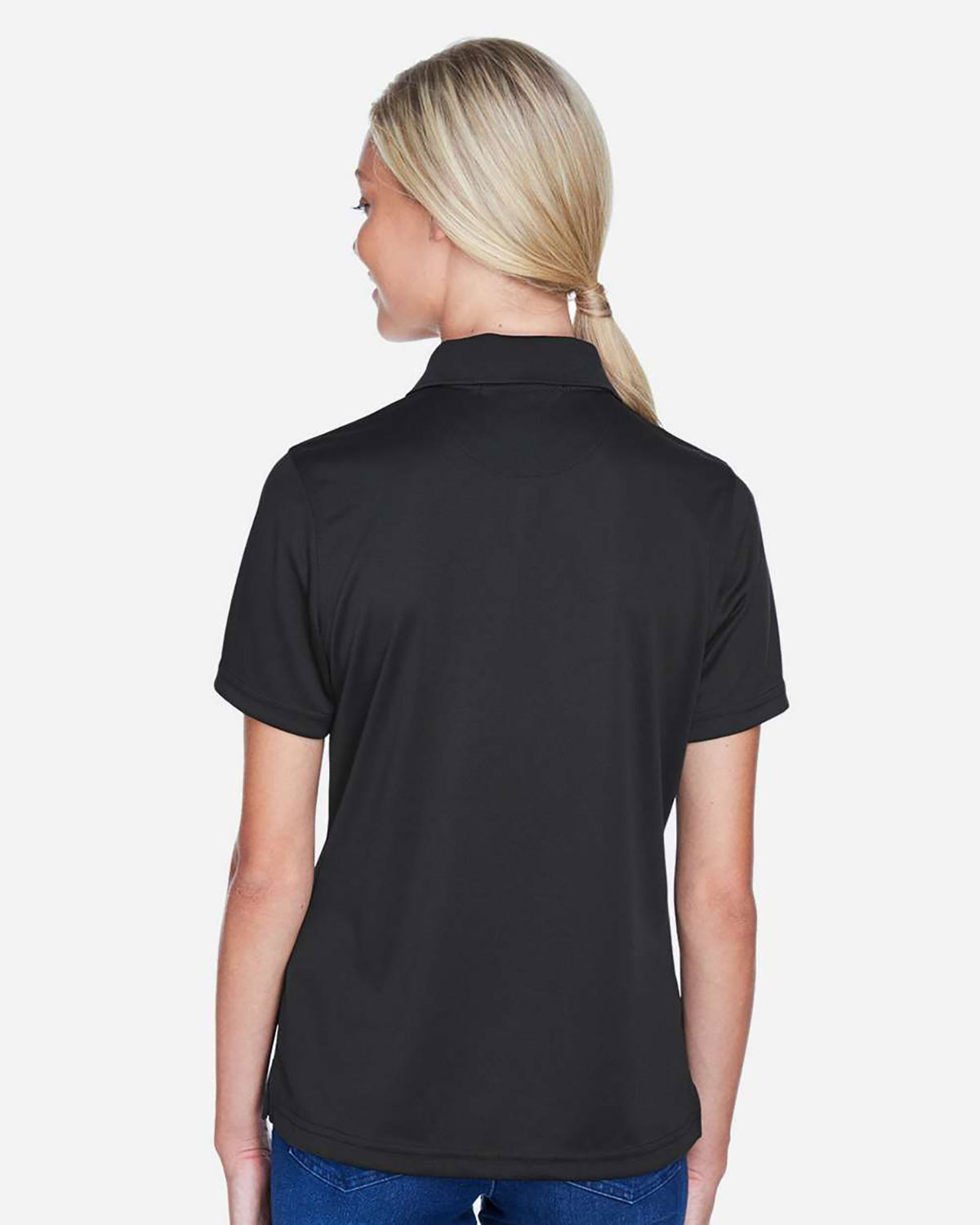 Harriton M345W Women's Advantage Snag Protection Plus IL Snap Placket Polo view 2