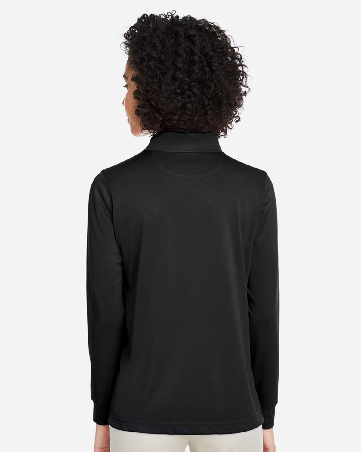Harriton M348LW Women's Advantage Snag Protection Plus IL Long Sleeve Polo view 2