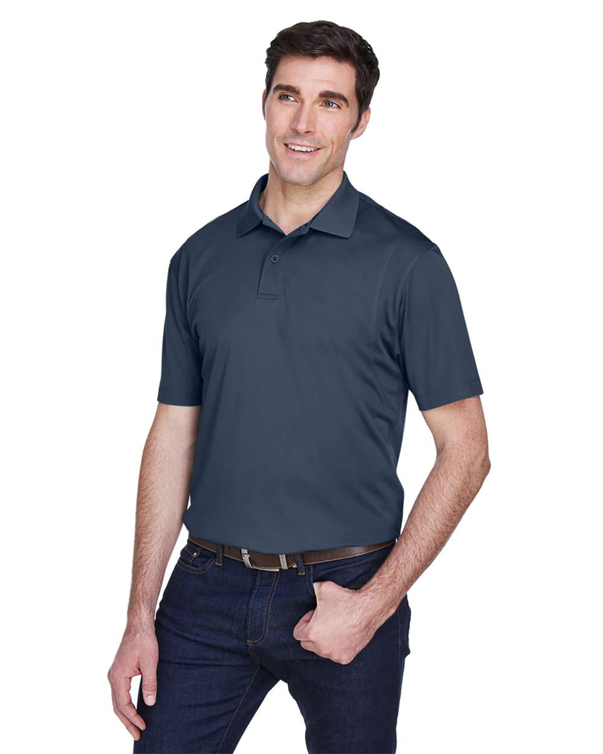 Harriton M354 Men's Micro Piqu� Polo view 3