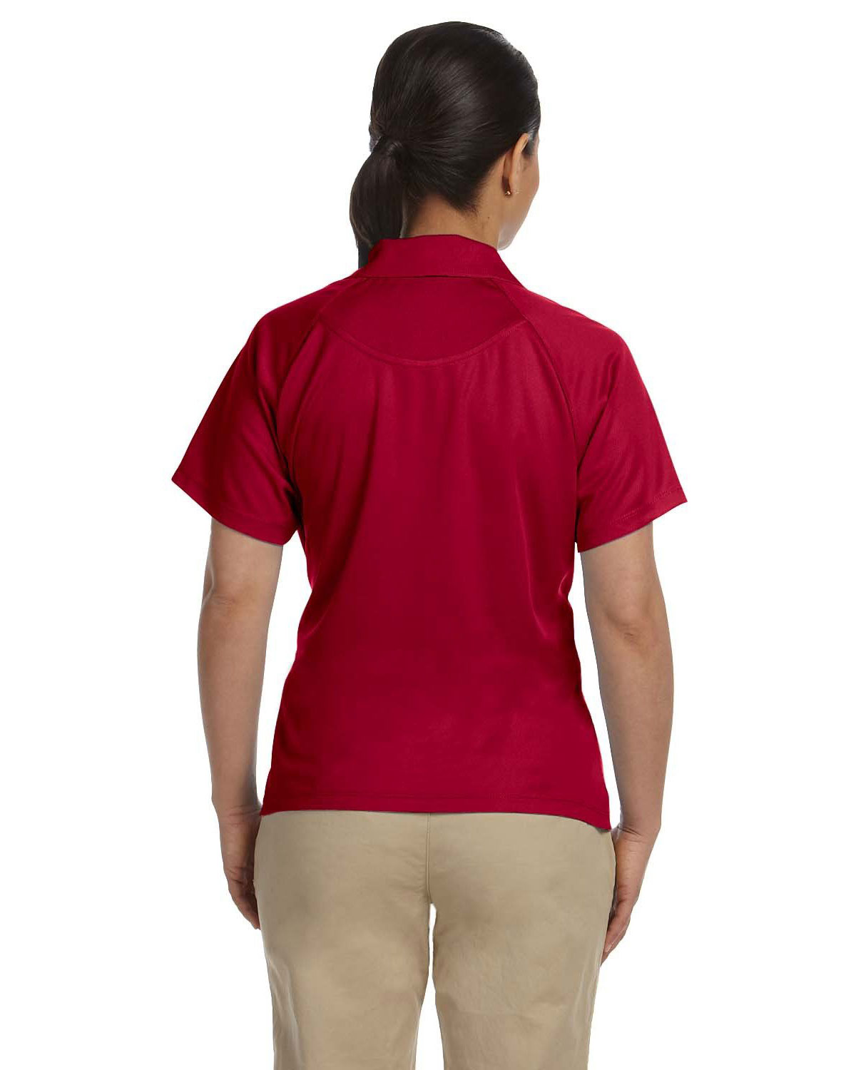 Harriton M374W Women's Polytech Mesh Insert Polo view 2