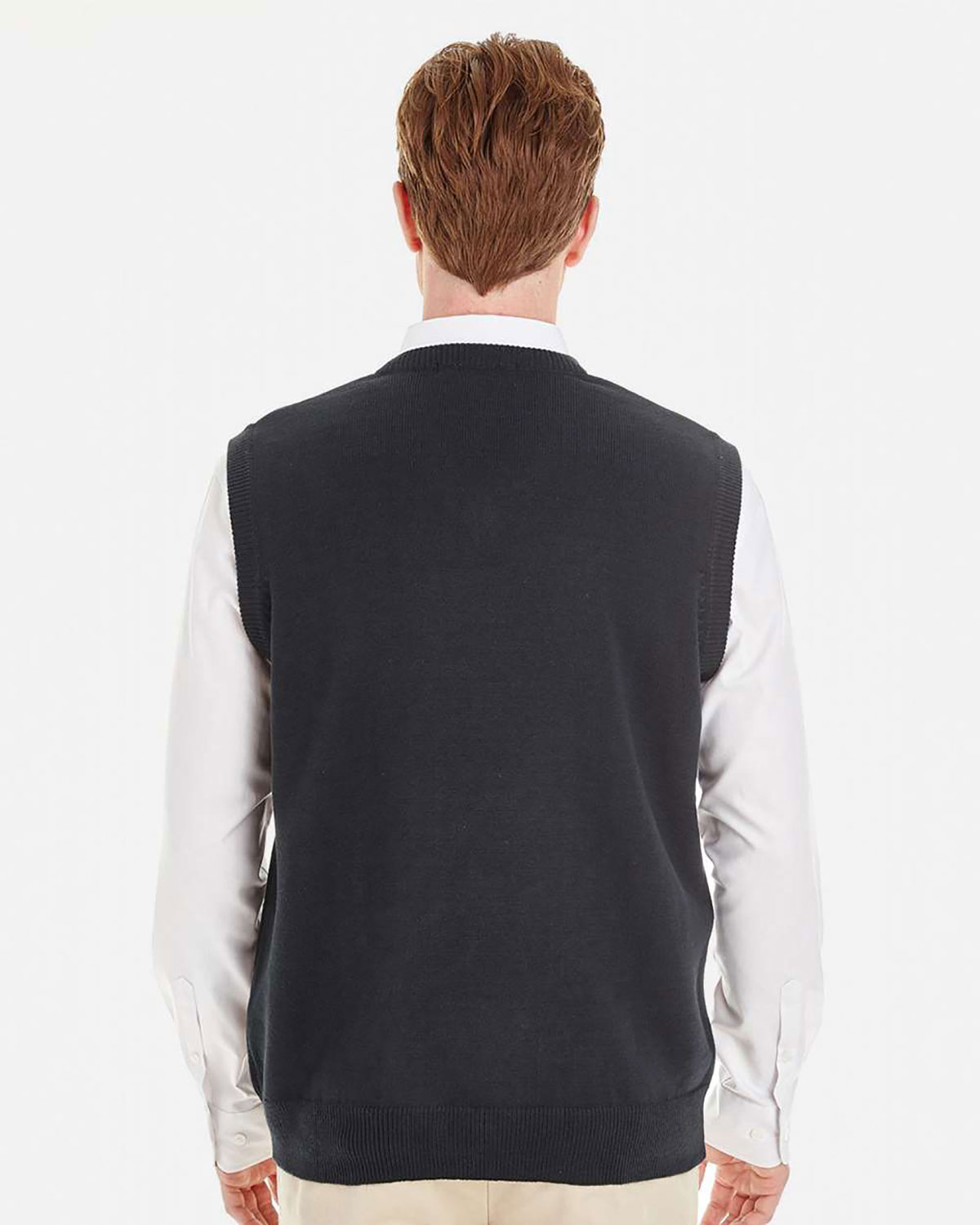 Harriton M415 Men's Pilbloc� V-Neck Sweater Vest view 2