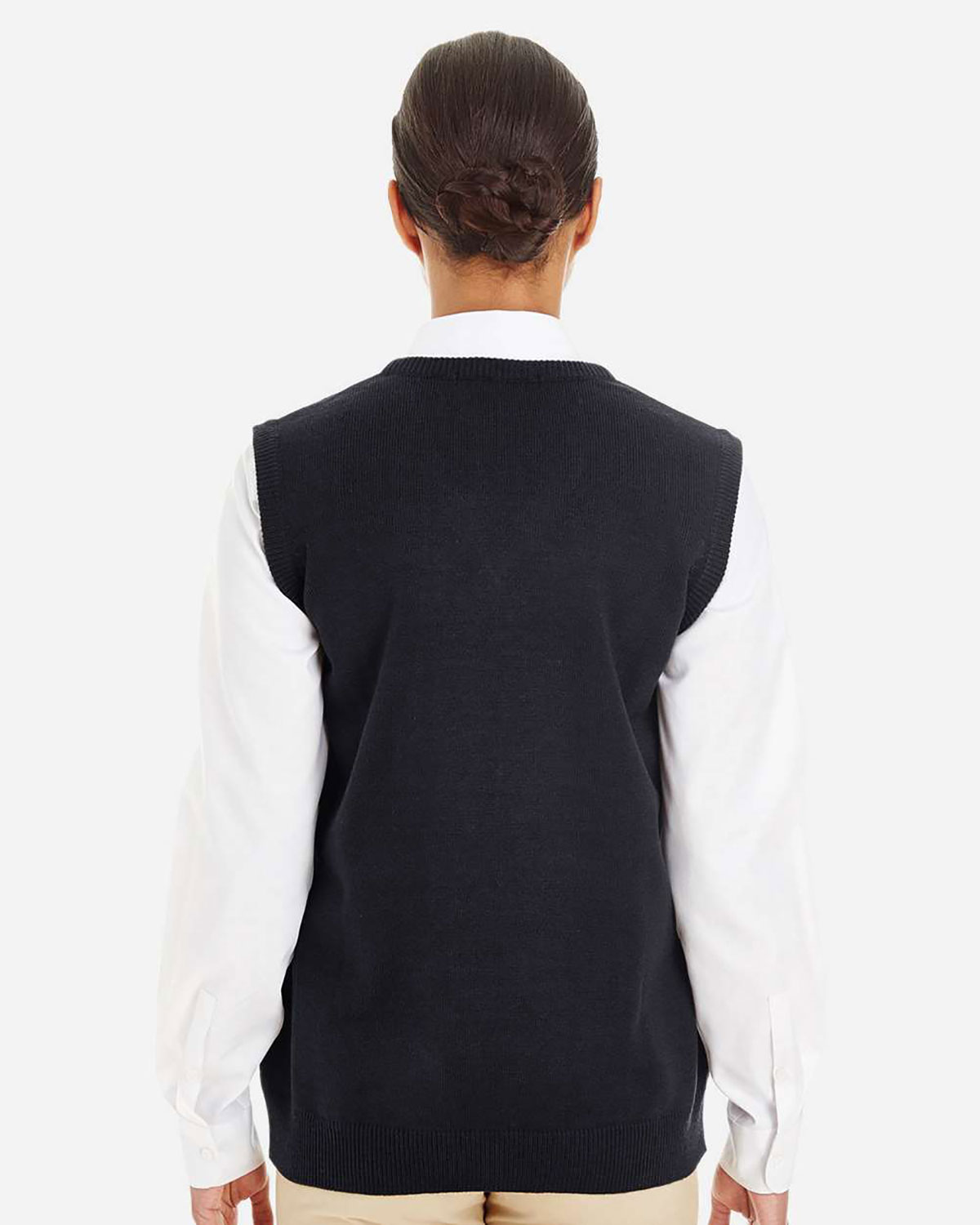 Harriton M415W Women's Pilbloc� V-Neck Sweater Vest view 2