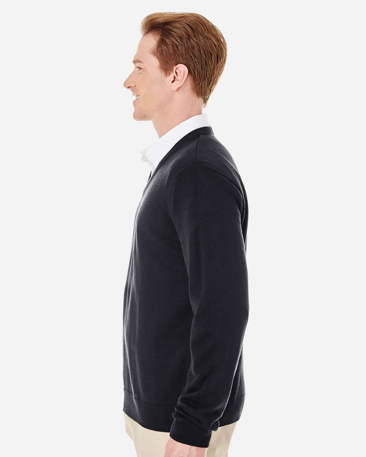 Harriton M420 Men's Pilbloc� V-Neck Sweater view 3