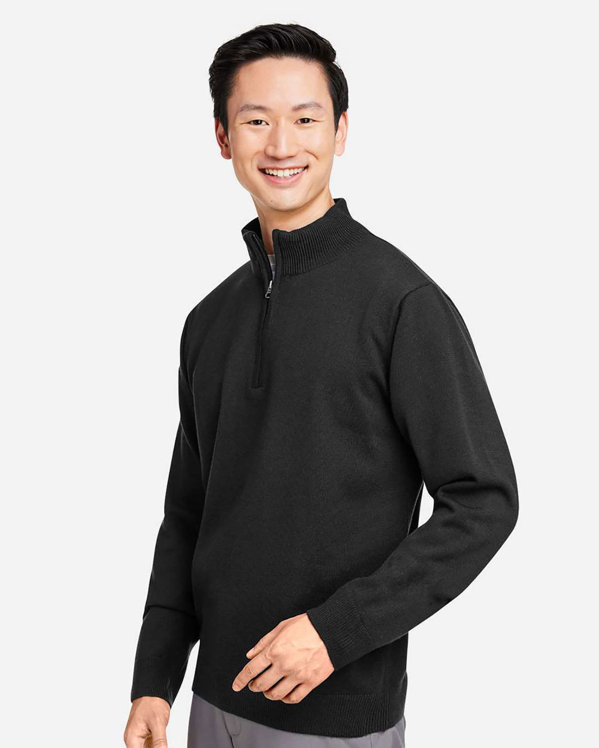 Harriton M421 Unisex Pilbloc� Quarter-Zip Pullover Sweater view 3