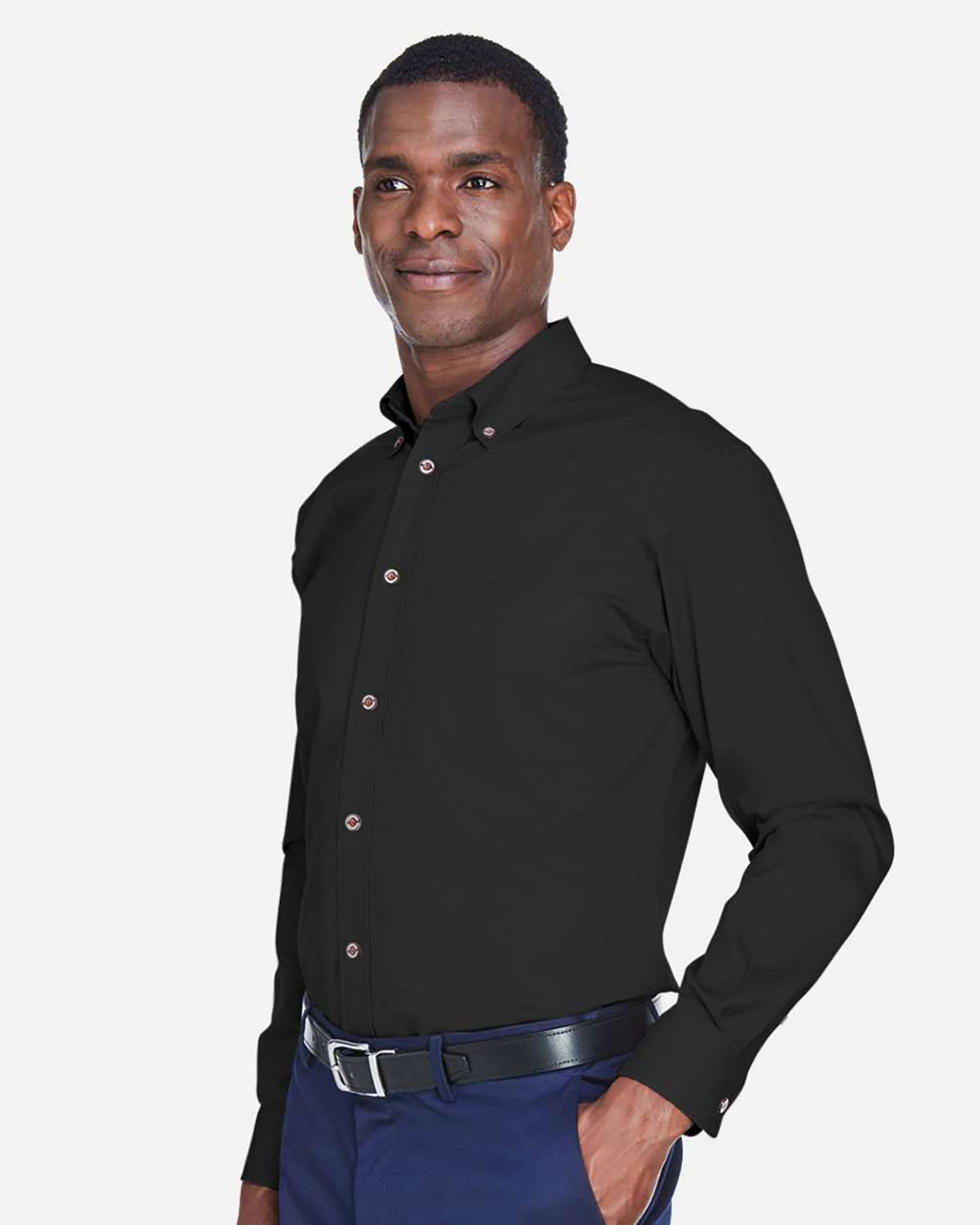 Harriton M500 Men's Easy Blend� Twill�Shirt view 3