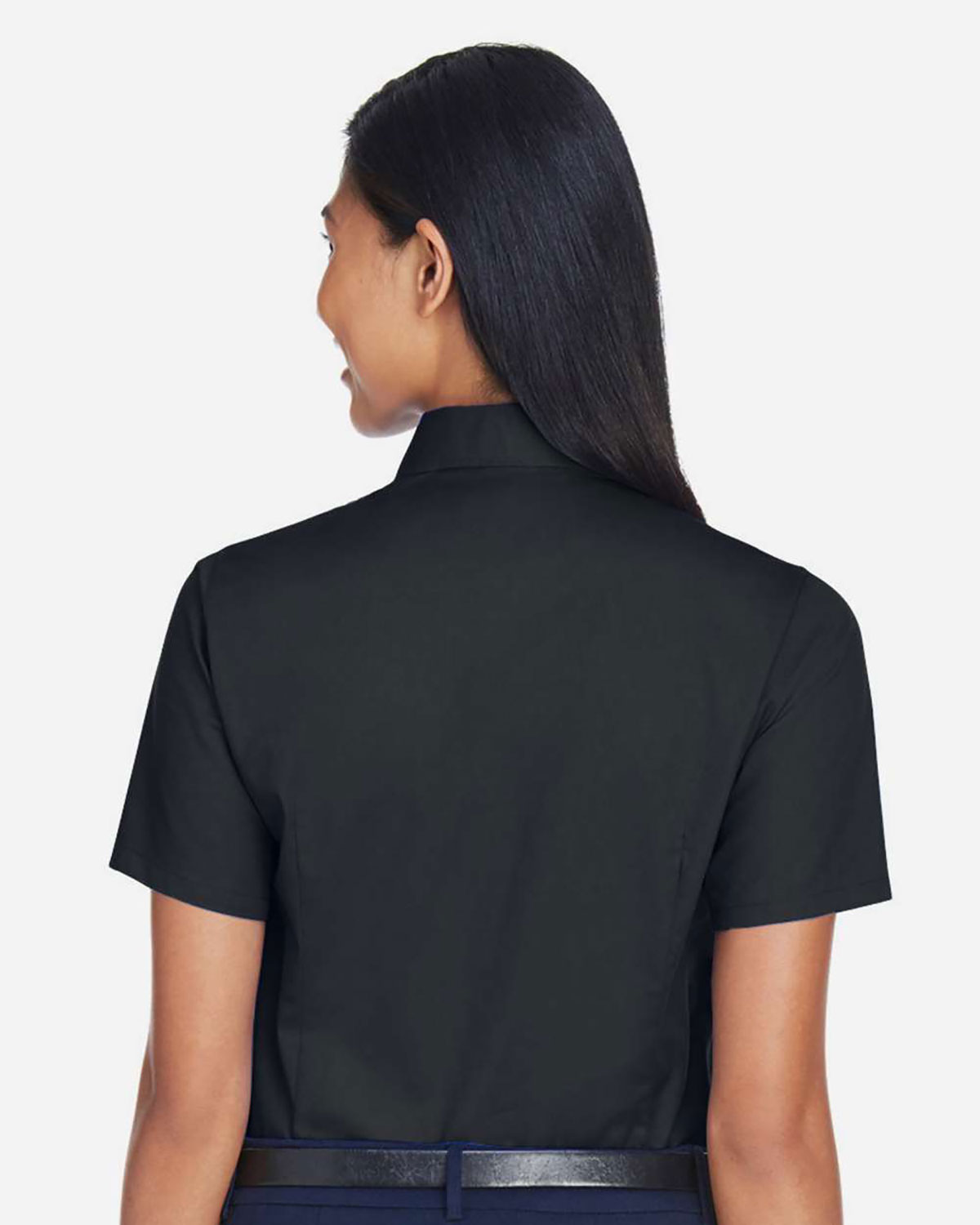 Harriton M500SW Women's Easy Blend� Short Sleeve Twill Dress Shirt with�Stain-Release view 2