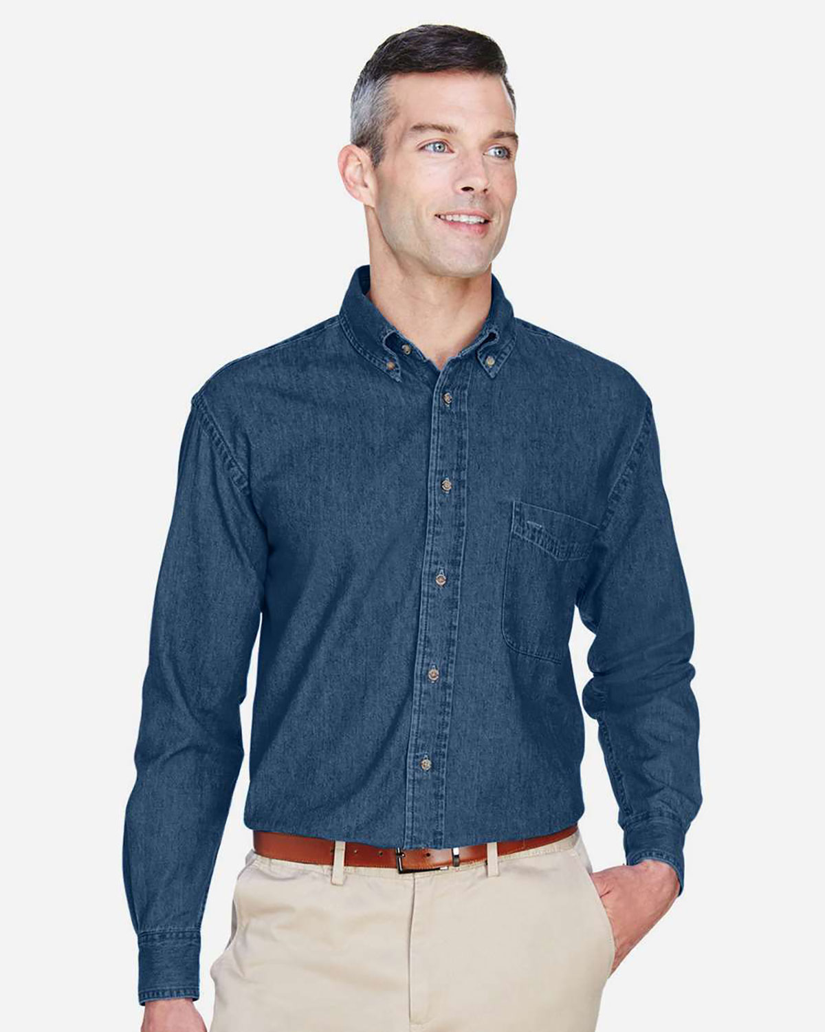 Harriton M550 Men's Denim Shirt