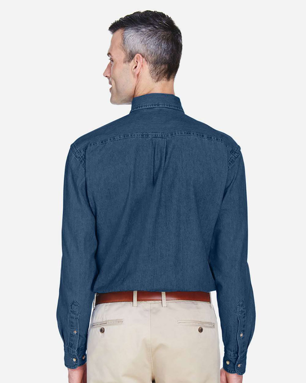 Harriton M550 Men's Denim Shirt view 2