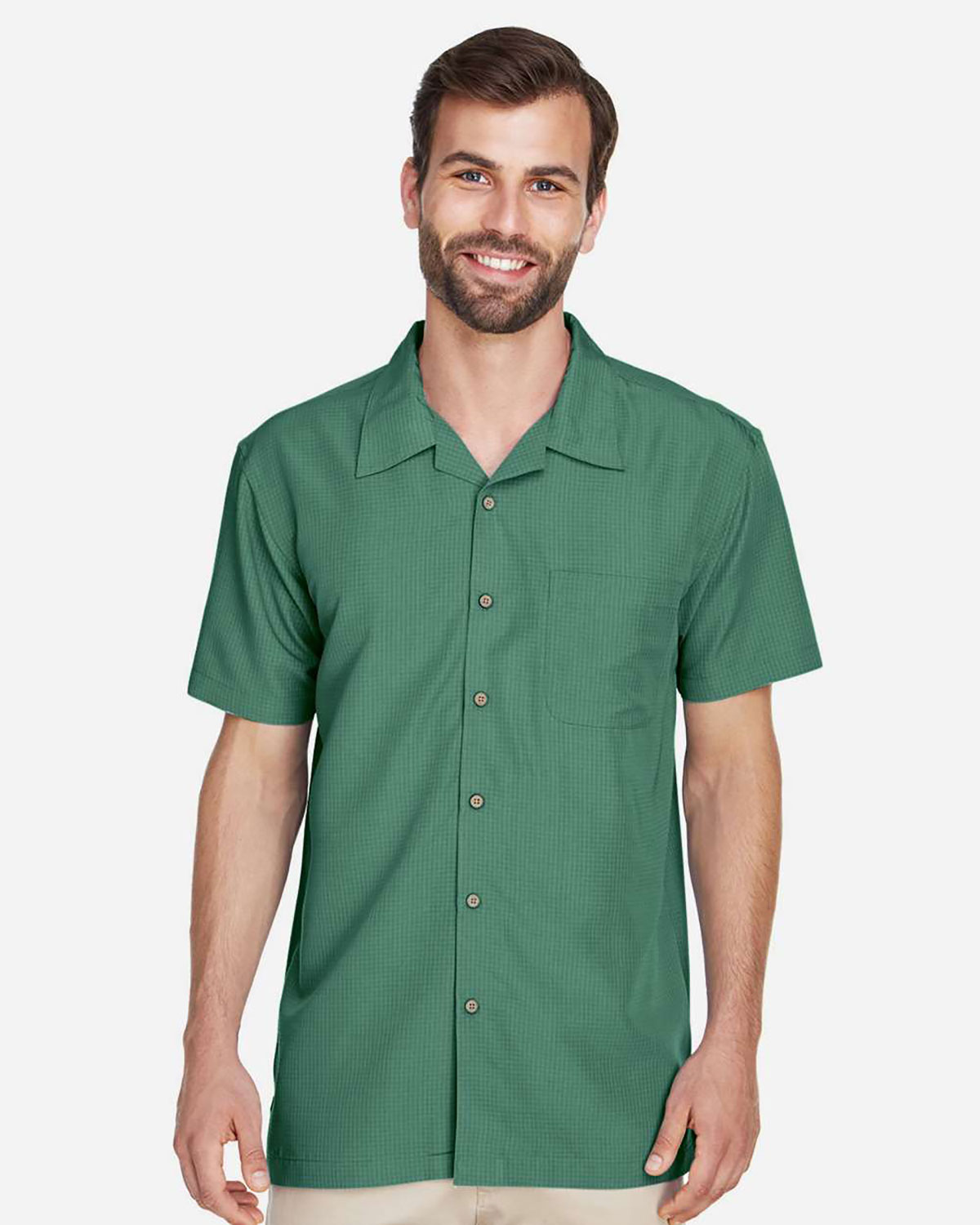 Harriton M560 Men's Barbados Textured Camp�Shirt