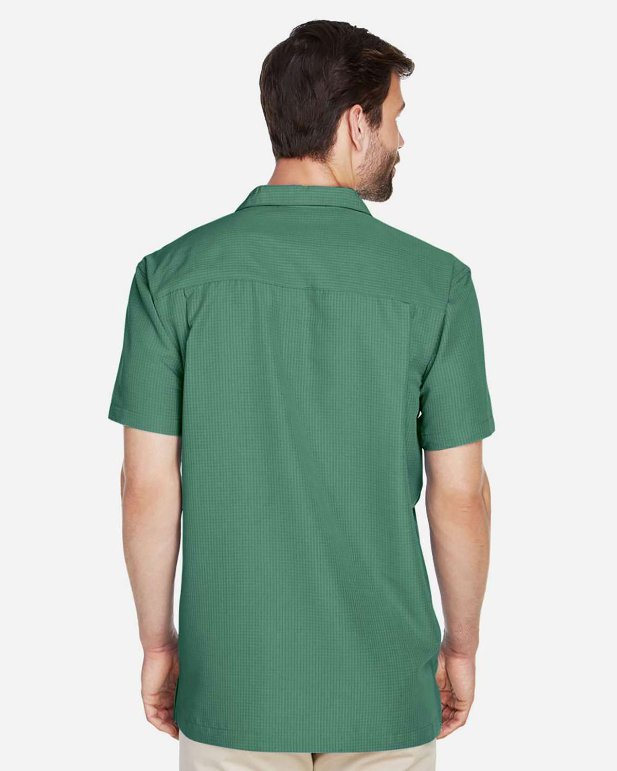 Harriton M560 Men's Barbados Textured Camp�Shirt view 2