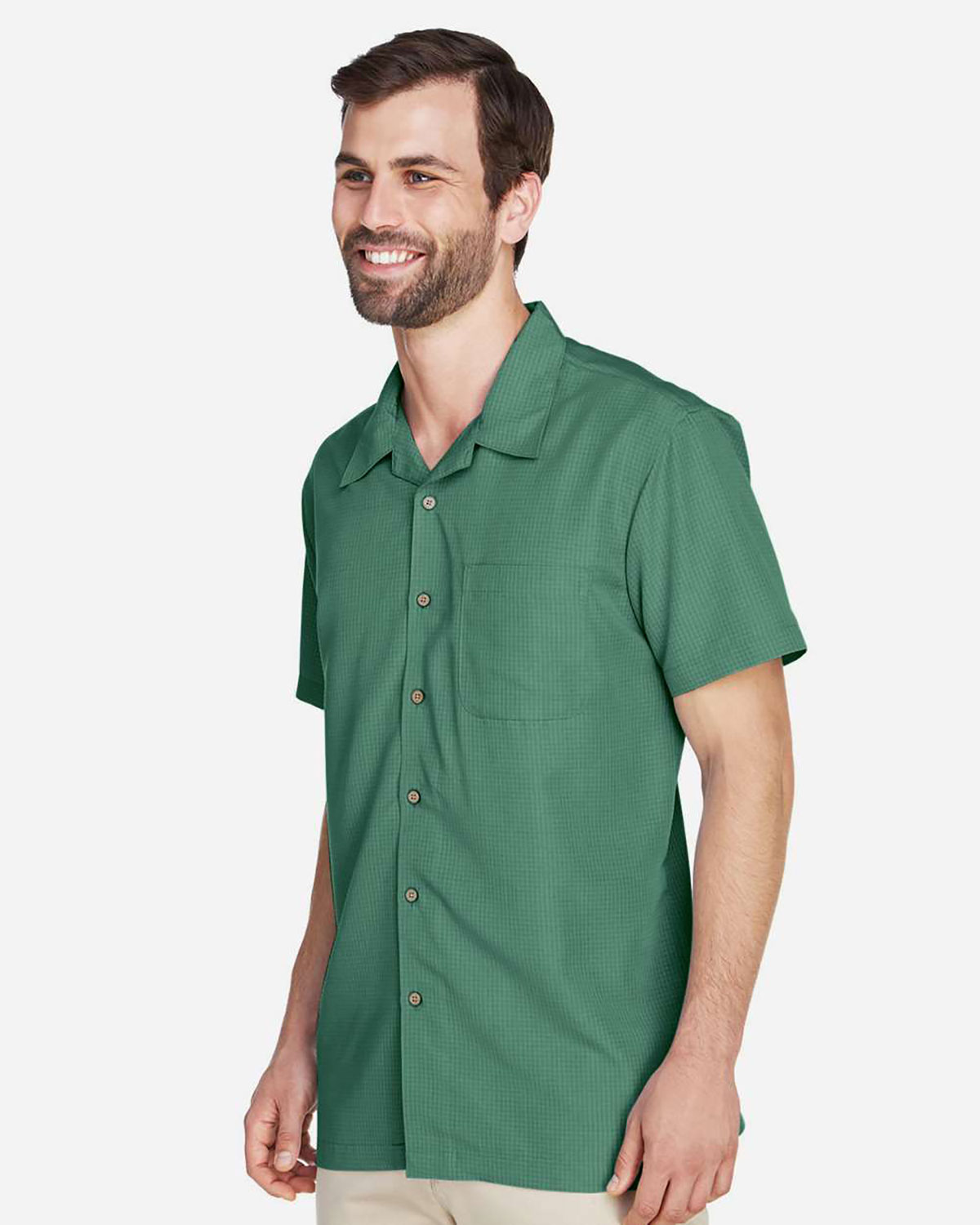 Harriton M560 Men's Barbados Textured Camp�Shirt view 3