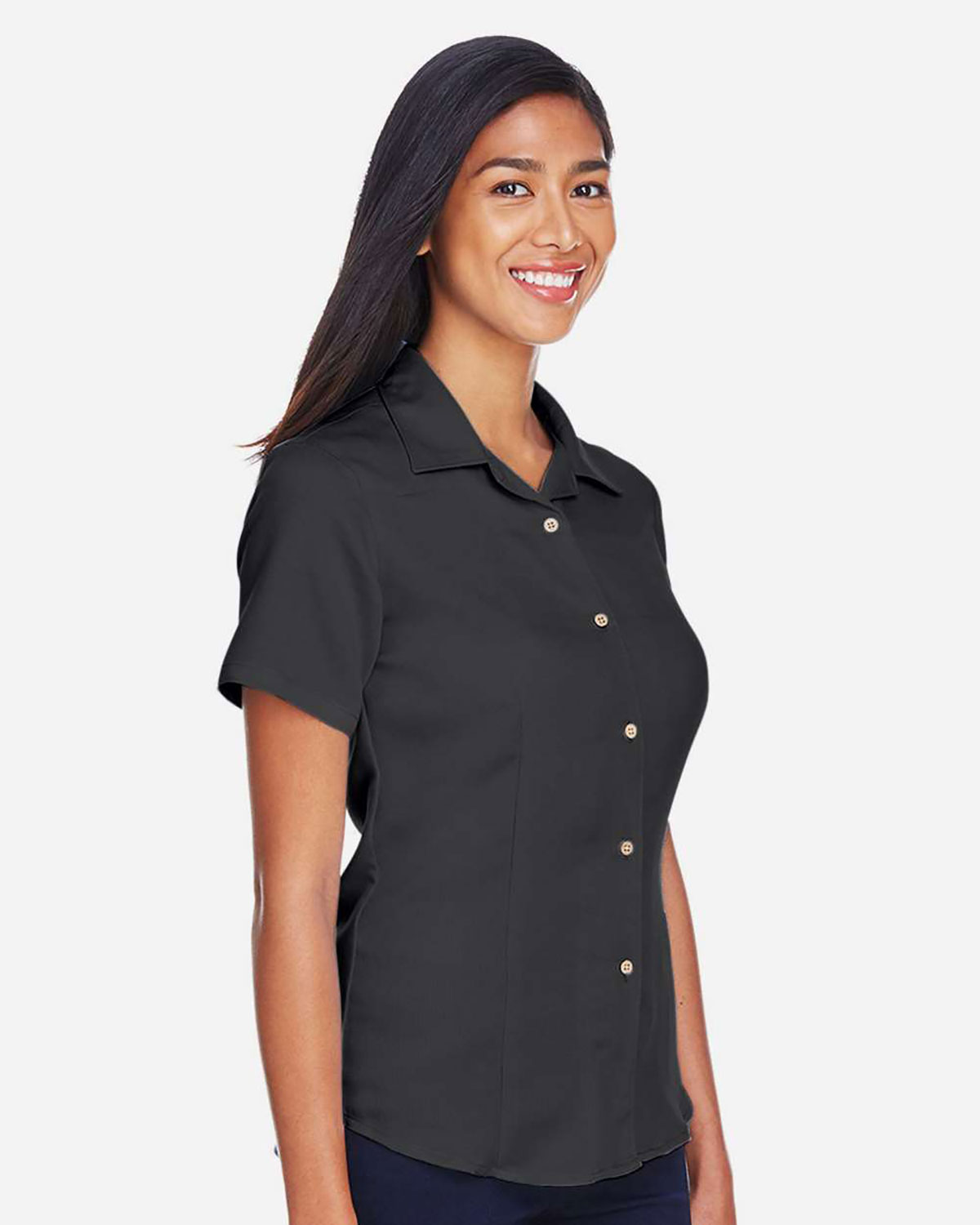 Harriton M570W Women's Bahama Cord Camp�Shirt view 3